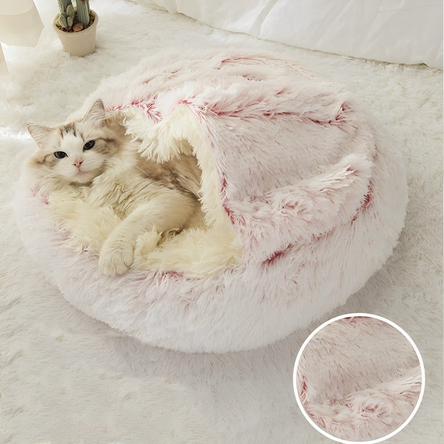 Cozy Cocoon Plush Pet Bed